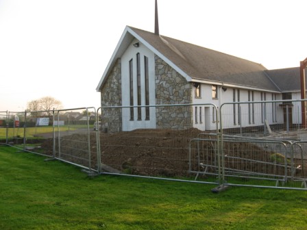 Building work commenced on our new church hall complex on Monday 13th April 2008.  If all goes to plan the project should be completed by the end of the year.